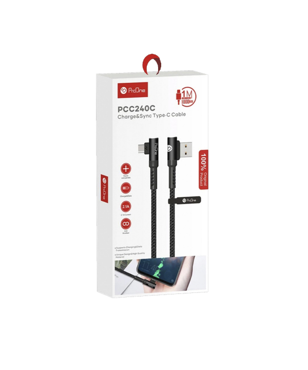 کابل تبدیل USB به USB-C پرووان مدل PCC240C طول 1 متر