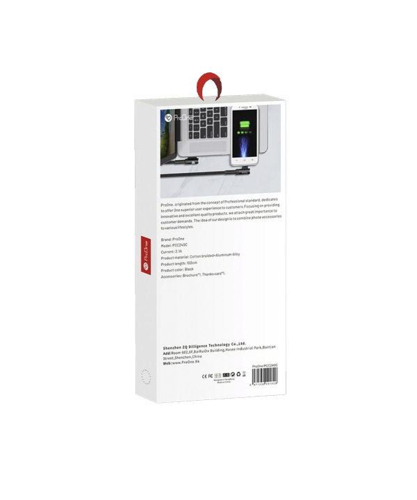 کابل تبدیل USB به USB-C پرووان مدل PCC240C طول 1 متر