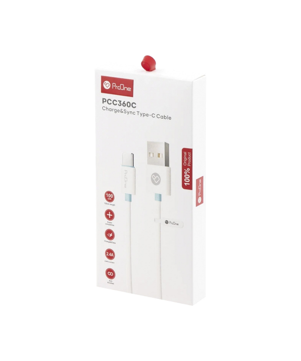 کابل تبدیل USB به USB-C پرووان مدل PCC360C طول 1 متر