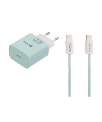 شارژر دیواری 20 وات پرووان مدل PWC540C به همراه کابل تبدیل usb-c