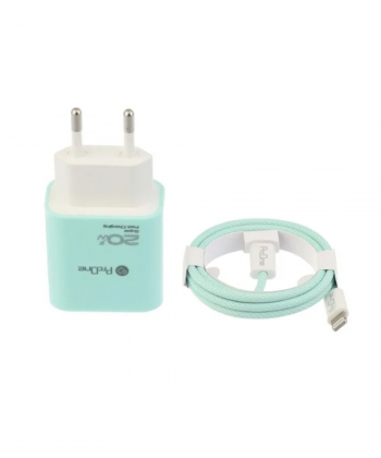 شارژر دیواری 20 وات پرووان مدل PWC540C به همراه کابل تبدیل usb-c
