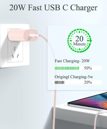 شارژر دیواری 20 وات پرووان مدل PWC540C به همراه کابل تبدیل usb-c