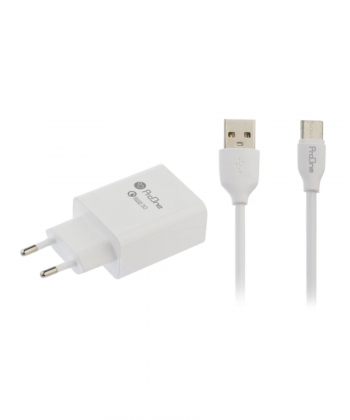 شارژر دیواری 18 وات پرووان مدل PWC520 به همراه کابل تبدیل USB-C