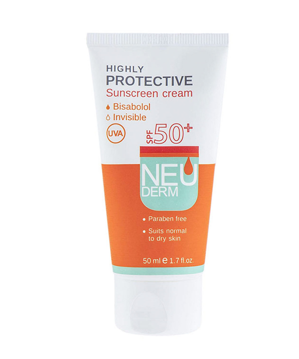 کرم ضد آفتاب SPF50 نئودرم Neuderm حجم 50 میلی لیتر