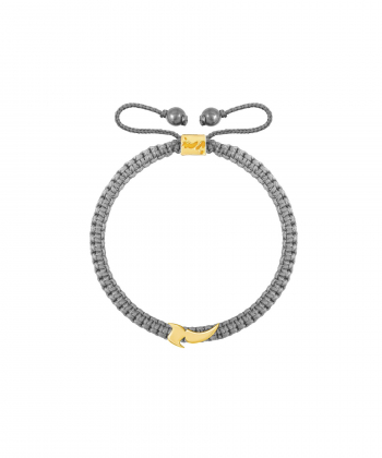 دستبند طلا بافت طوسی حرف آ پرسته Parasteh کد146199