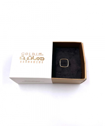 انگشتر مینیمال مهتابی هماتیت گلد Hematite Gold کد 131550