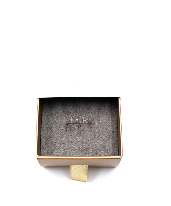 انگشتر مینیمال پاپیون زیبا هماتیت گلد Hematite Gold کد 132098