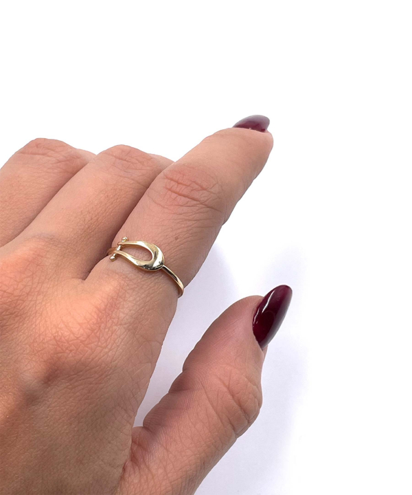 انگشتر مینیمال برندا هماتیت گلد Hematite Gold کد 132284