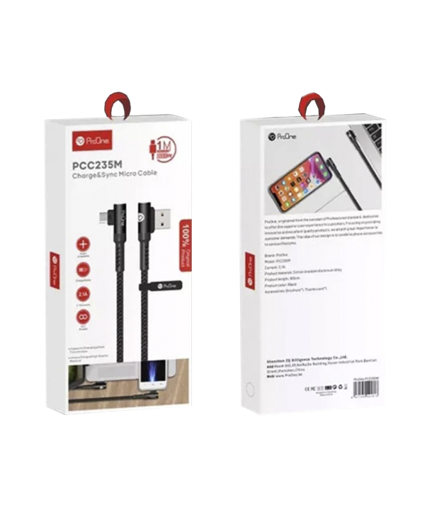 کابل تبدیل USB به microUSB پرووان مدل PCC235 طول 1 متر