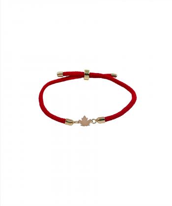 دستبند برگ پاییزی هماتیت گلد Hematite Gold کد 130330