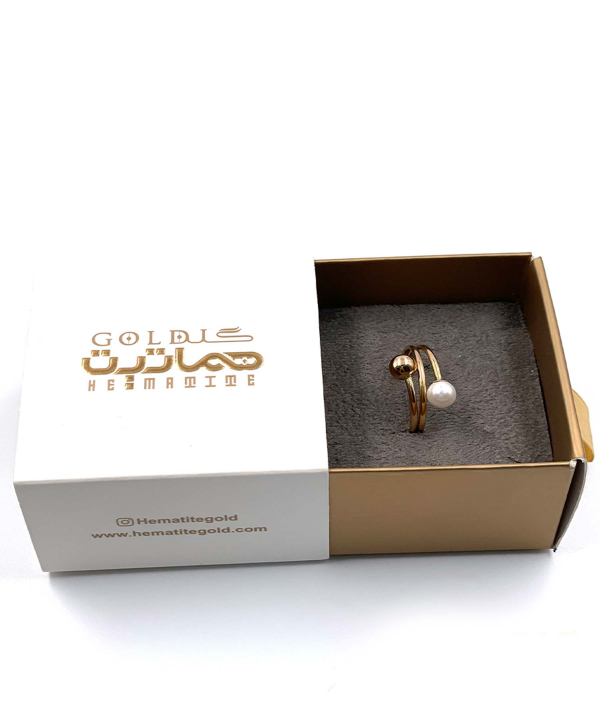 انگشتر پیچ توپ هماتیت گلد Hematite Gold کد 135744