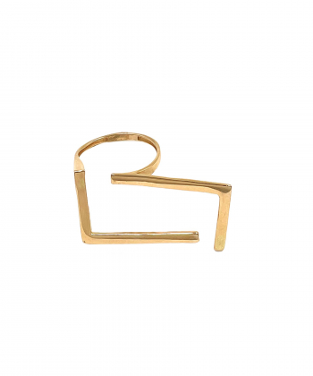انگشتر هندسی خطی هماتیت گلد Hematite Gold کد 135751