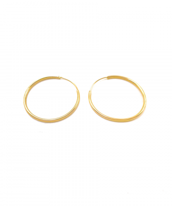 گوشواره حلقه ای براق1 هماتیت گلد Hematite Gold کد 130271