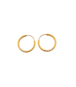 گوشواره حلقه ای مفتولی هماتیت گلد Hematite Gold کد 130749