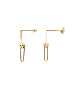 گوشواره میخی تیفانی هماتیت گلد Hematite Gold کد 132470