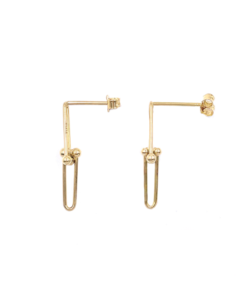 گوشواره میخی تیفانی هماتیت گلد Hematite Gold کد 132470