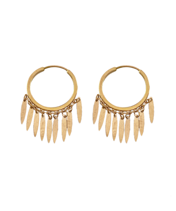 گوشواره دایره ای پولکی هماتیت گلد Hematite Gold کد 135753
