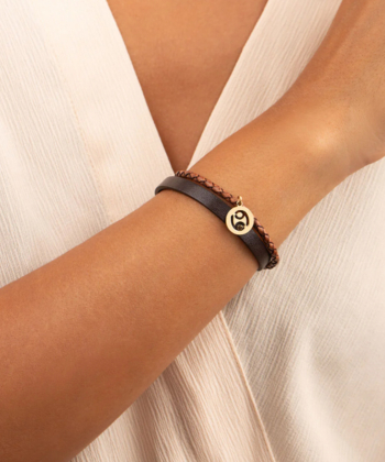 دستبند طلا چرمی نماد ماه تیر پرسته Parasteh کد54461