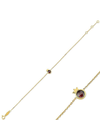 دستبند زنجیر طلا انار کیا گالری Kia Gallery کد RSB-1122