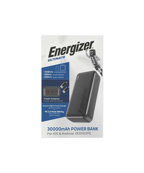 پاوربانک انرجایزر مدل UE30055PQ ظرفیت 30000 میلی آمپرساعت