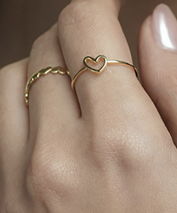 انگشتر قلب تو خالی رزین کیا گالری Kia Gallery کد RM604