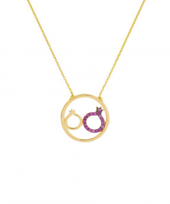 گردنبند دو انار دایره کیا گالری Kia Gallery کد RSK-1497