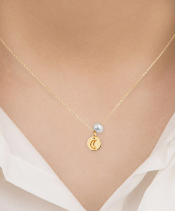 گردنبند دایره ماه کیا گالری Kia Gallery کد NM325