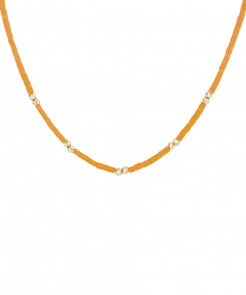 گردنبند سنگی دو گوی نارنجی کیا گالری Kia Gallery کد NT181