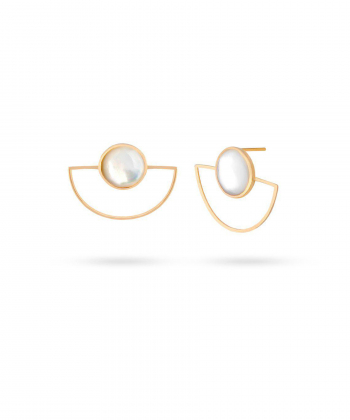 گوشواره نیم هلال سنگ کیا گالری Kia Gallery کد EM214