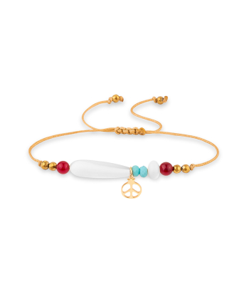 دستبند سنگی انار و سنگ فیروزه کیا گالری Kia Gallery کد BSH291