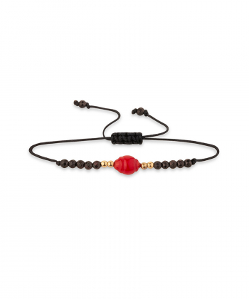 دستبند سنگی گوی و سنگ قرمز کیا گالری Kia Gallery کد BSH277