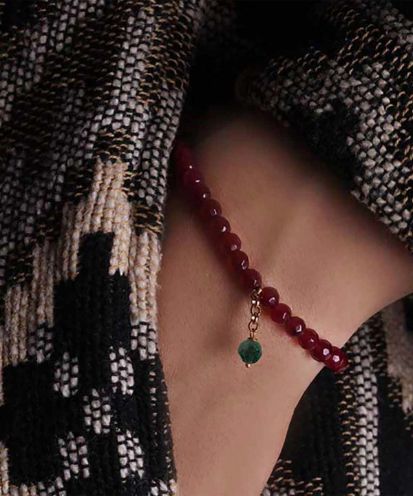 دستبند سنگی سنگی تک زنجیر کیا گالری Kia Gallery کد BSH014