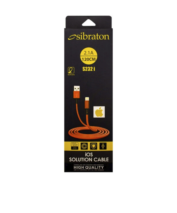کابل تبدیل USB به لایتنیگ سیبراتون مدل  S232 i طول 1.2 متر