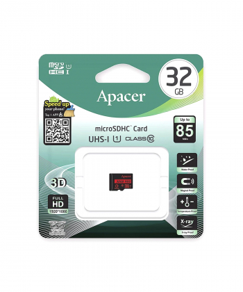 کارت حافظه microSDHC اپیسر مدل AP32G کلاس 10 استاندارد UHS-I U1 سرعت 85MBps ظرفیت 32 گیگابایت