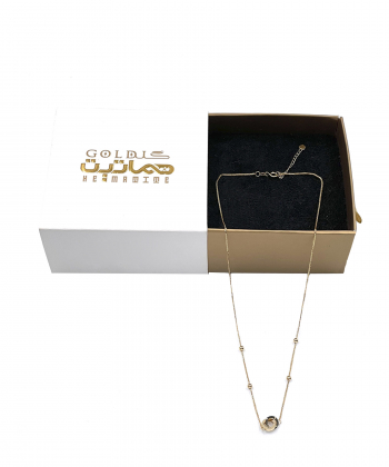 گردنبند ایتالیایی حلقه هماتیت گلد Hematite Gold کد 135798