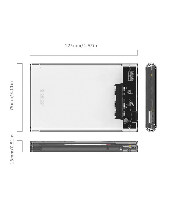 باکس هارد اینترنال به اکسترنال اوریکو Orico 2.5 inch USB3.0 Hard Drive Enclosure 2139U3