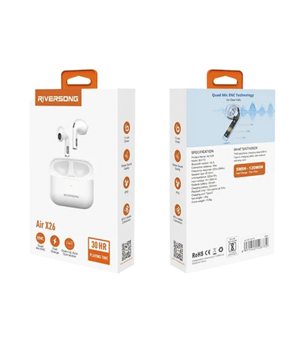 ایرفون بلوتوثی Riversong مدل Air X26 EA173