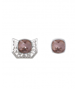 گوشواره میخی با کریستال صورتی سواروسکی درسا جواهر Dorsa Jewelry کد 39459