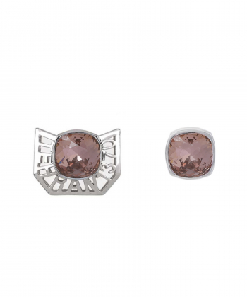 گوشواره میخی با کریستال صورتی سواروسکی درسا جواهر Dorsa Jewelry کد 39459