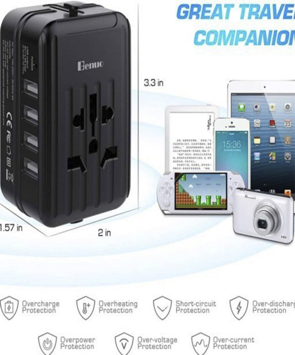 شارژر دیواری مسافرتی پاورولوژی Powerology Universal Multi-Port Travel Adapter PD45W P