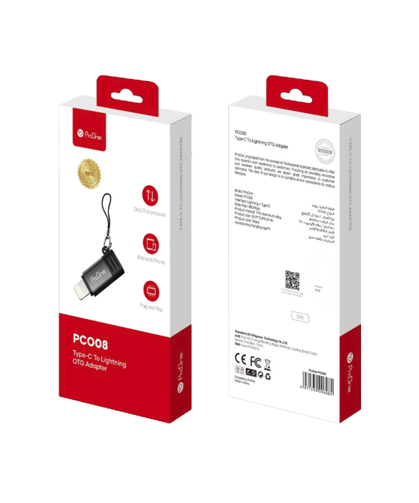 مبدل لایتنینگ به USB-C پرووان مدل PCO08