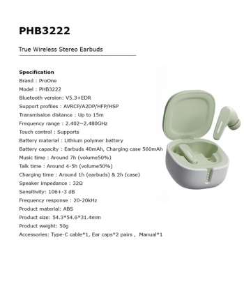 هدفون بلوتوثی پرووان مدل PHB3222
