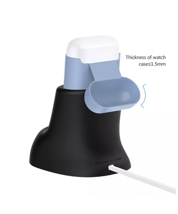 هولدر نگه دارنده شارژر اپل واچ و ایرپاد یوسامز Usams ZJ051 2 IN 1 Silicone Charging Holder