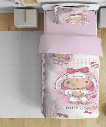 روتختی یک نفره پنج تکه نوپه Nope کودک طرح گاو کد T5012