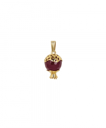 آویز طلا انار عقیق تاج Taj کد 24752