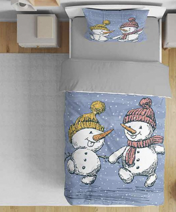 روتختی یک نفره پنج تکه نوپه Nope کودک طرح آدم برفی کد T4974