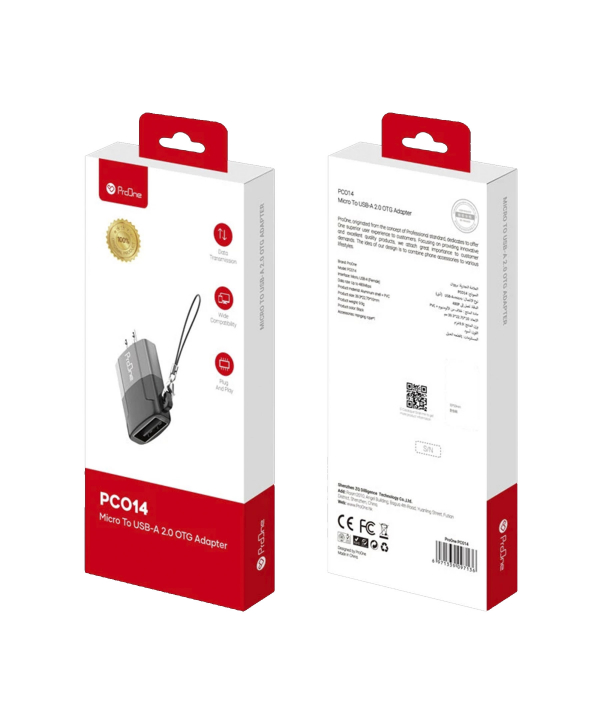 مبدل MicroUSB به USB-A پرووان مدل PCO14