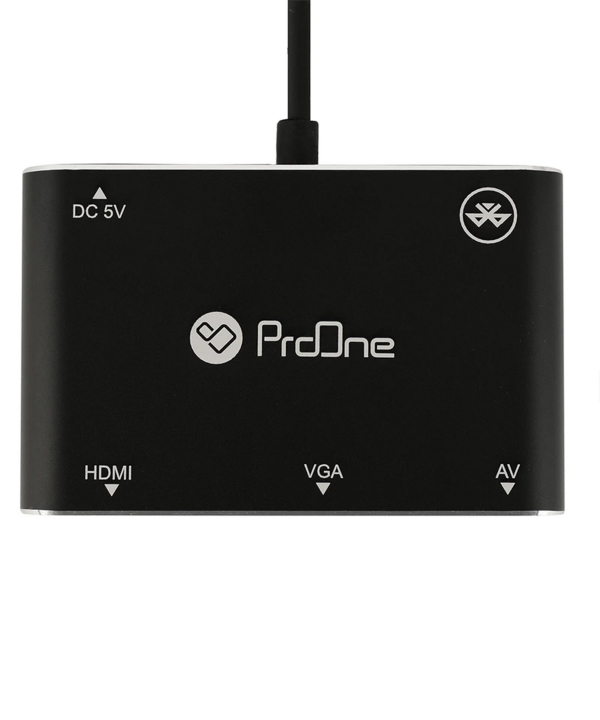 مبدل microUSB/ لایتنینگ/ USB-C به HDMI/VGA/AV پرووان مدل PHU560