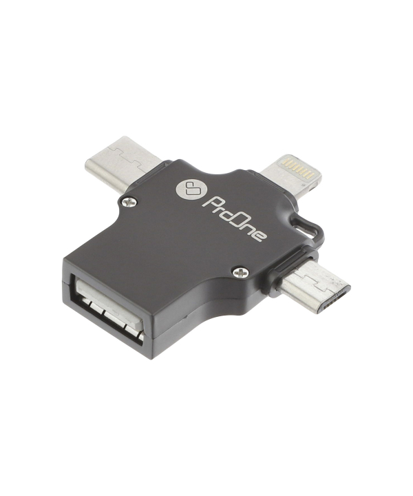مبدل USB2 به USB-C / micro USB / لایتنینگ پرووان مدل PCO04