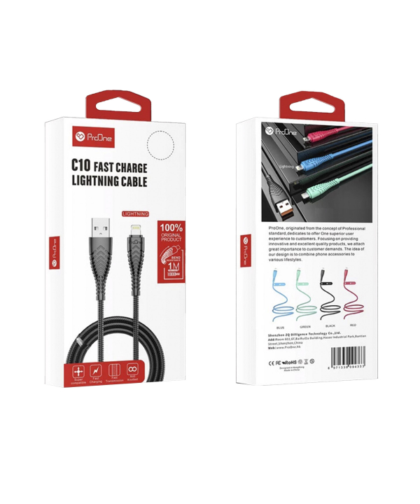 کابل تبدیل USB به لایتنینگ پرووان مدل PCC175L طول 1 متر
